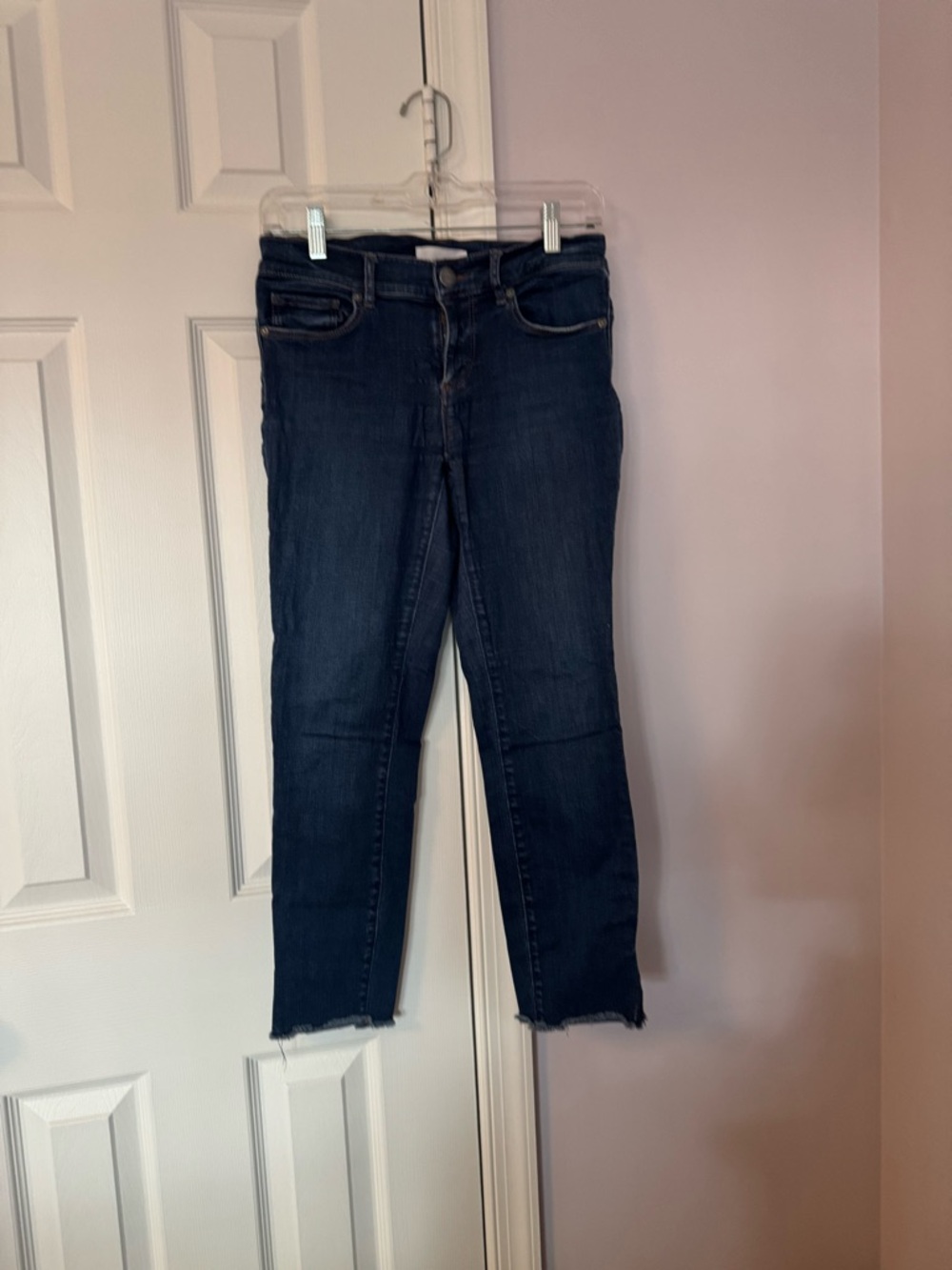 LOFT Dark Blue Ankle Crop Stretch Jeans